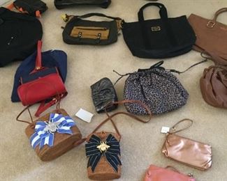 Huge selection of purses, some designer.