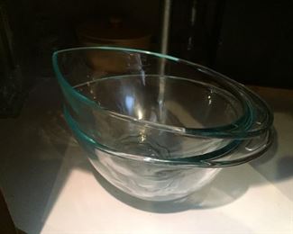 Glass bowls.