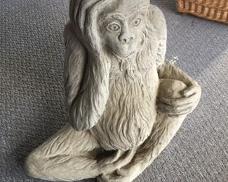 Ceramic monkey.
