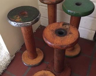 Vintage wooden spools.