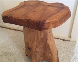 Unique carved stool.