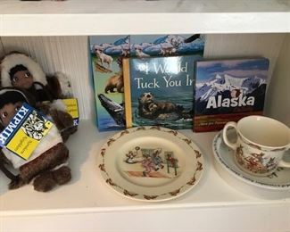 Peter Rabbit dishes and other kid's items.