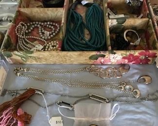 Large selection of costume jewelry.