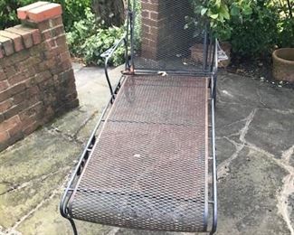Wrought Iron Chaise.
