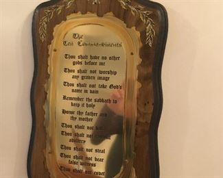 . . . a nice 10 Commandment plaque