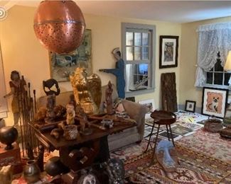 Americana advertising, mid century retro minorah, African, art