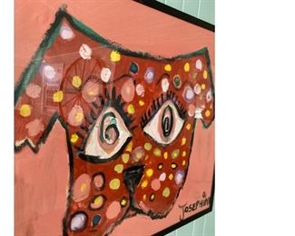 Modern contemporary painting signed