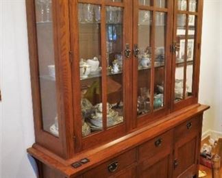 Mission style china cabinet