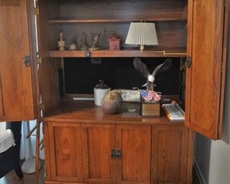 Mission style cabinet