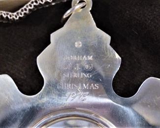 Gorham 1975 sterling snowflake ornament