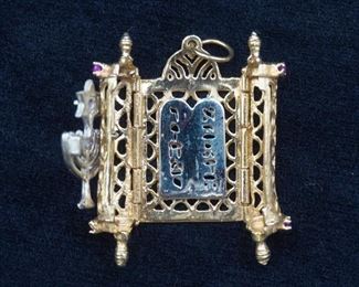 14k Torah pendant