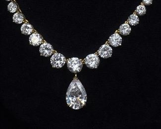 Sterling and CZ necklace