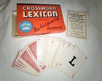 Vintage 1930's Crossword Lexicon card game. $10