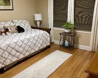 Double trundle sleigh bed with mattresses $225