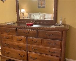 Dresser with matching mirror $175