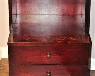 Vintage 1940's Mahogany Step-Back Nightstand