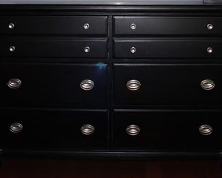 Darci Black 6-Drawer Chest (42”H x 64”W x 19”D)