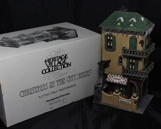 Dept 56 Heritage Village Collection Christmas in the City Streets; “Little Italy” Ristorante #5538-7