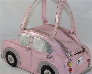 Vintage Pink Automobile Purse (Back View)