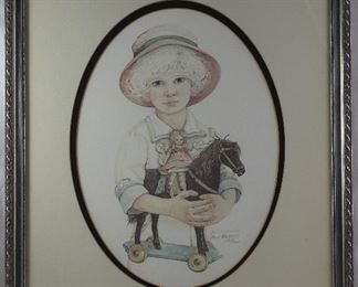 Jam Harvard Signed  and Numbered  Print 1981. Matted and Frame (18” x 22”)