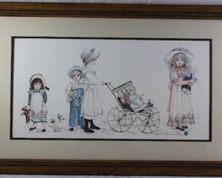 Jan Hagara Signed and Numbered Print “In Line” 1982 Matted and Framed (27.5” x 18”)