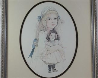 Jam Harvard Signed  and Numbered  Print 1983.  Matted and Frame (18” x 22”)