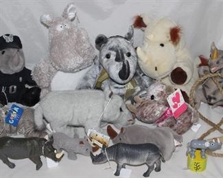 Rhino Collection: Ty Bennie baby, Rhino on Swing (Garden Swingers)