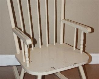 White Painted Childs Rocking Chair