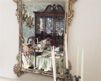 Elegant Italian Style Etched Mirror
