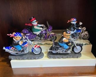 "Cool Riders Snowman" and ""Born To Ride" H-D "Faithful Fuzzies by The Hamilton Collection"