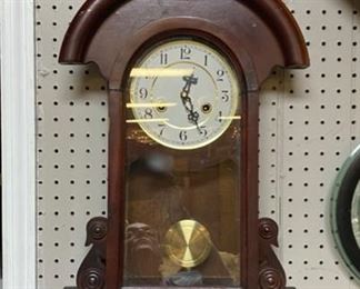 Wooden Wall Clock with Pendulum
