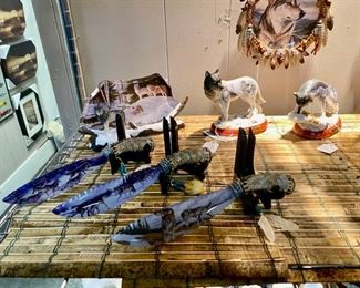 Protectors of the Wild from the LOYAL WARRIORS KNIFE COLLECTION (6 Knives Sold Separately), Serialized/Signed, and Al Agnew's SEASONS OF THE WOLF and Jerry Gadamus's WINTER GUARDIANS NOBLE WARRIORS