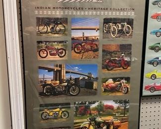 INDIAN MOTORCYCLES - Heritage Collection, Framed Poster