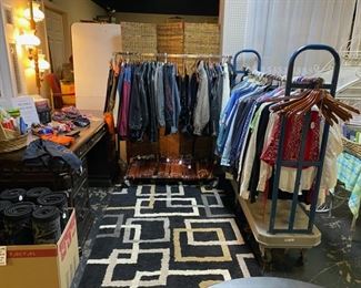 Harley Davidson Authentic Apparel, including leather chaps, leather jackets, all types of clothing, do-rags, etc.