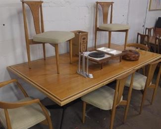 Peabody Collection Chairs from Richardson Nemschoff, Eames Aluminum Group table base and Custom Tabletop