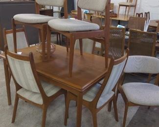 Great teak set, includes 7 chairs! 4 are Nordic of Ontario