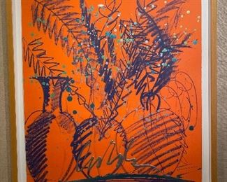 Dale Chihuly Ikebana acrylic on silkscreen