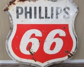 70" Porcelain Double Sided Phillips 66 Sign