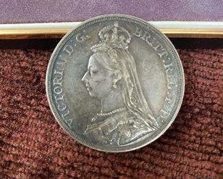 1887 Silver Queen Victoria One Crown