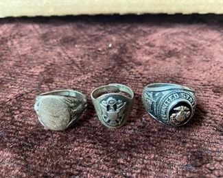 Sterling Military Rings