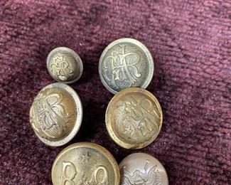G.A.R. Uniform Buttons/B & O Railroad