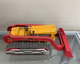 Old Toy Metal Bulldozer
