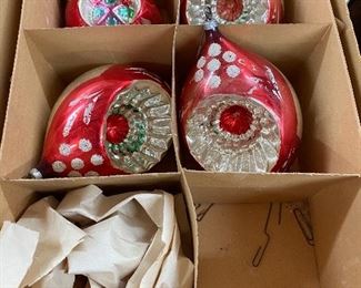 Several Boxes and Bags of Glass Christmas Ornaments