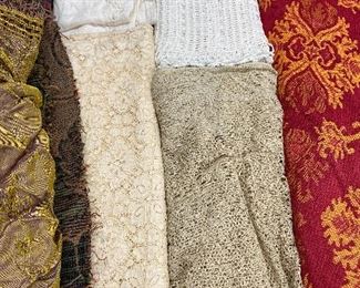 Antique Crochet Runner/White Cotton Runner/Off White Quaker Lace Table Cloth/Woven Wool Floor Cloth and more)