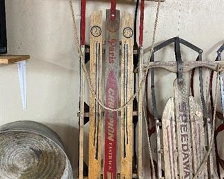 Vintage Snow Sleds