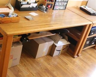 Oak Computer Table is for sale. Items on table are not for sale.