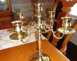 Pair of Baldwin Brass Candleabras