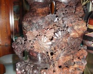 Soapstone (talc-schist  or a type of metamorphic rock)