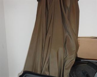 Umbrella is 15' with stand/ other umbrellas available at the sale 6' round and 11' rectangle