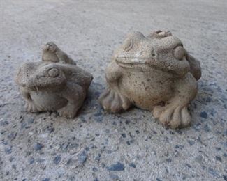 Concrete frogs